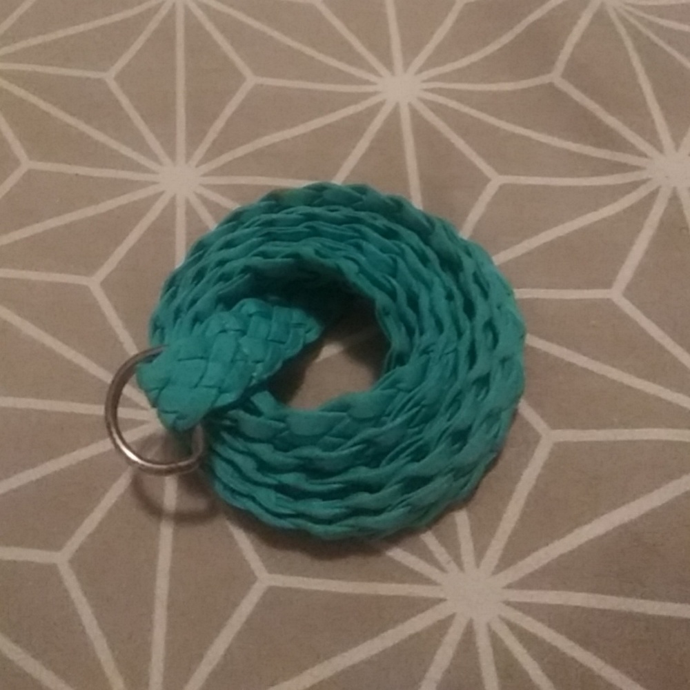 Blue, dress belt.